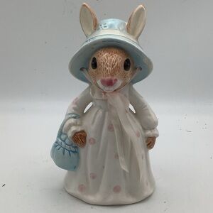 Vintage Lefton China Hand Painted Mrs. Rabbit Bank